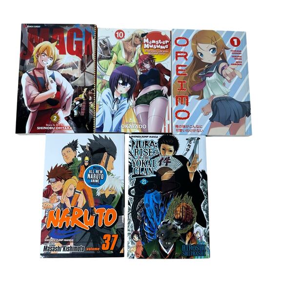 Manga Book Lot 5 Shonen Jump Naruto Magi Monster Musume Oreieo Nura Anime - Picture 1 of 10